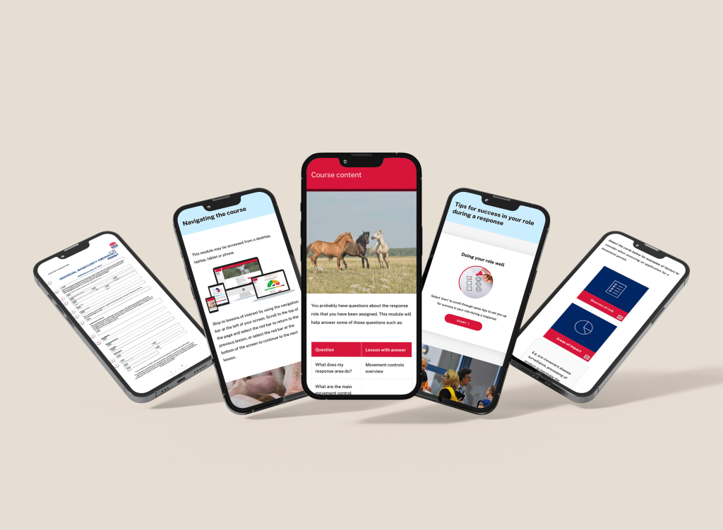 NSW DPI biosecurity module 3 mobile screens
