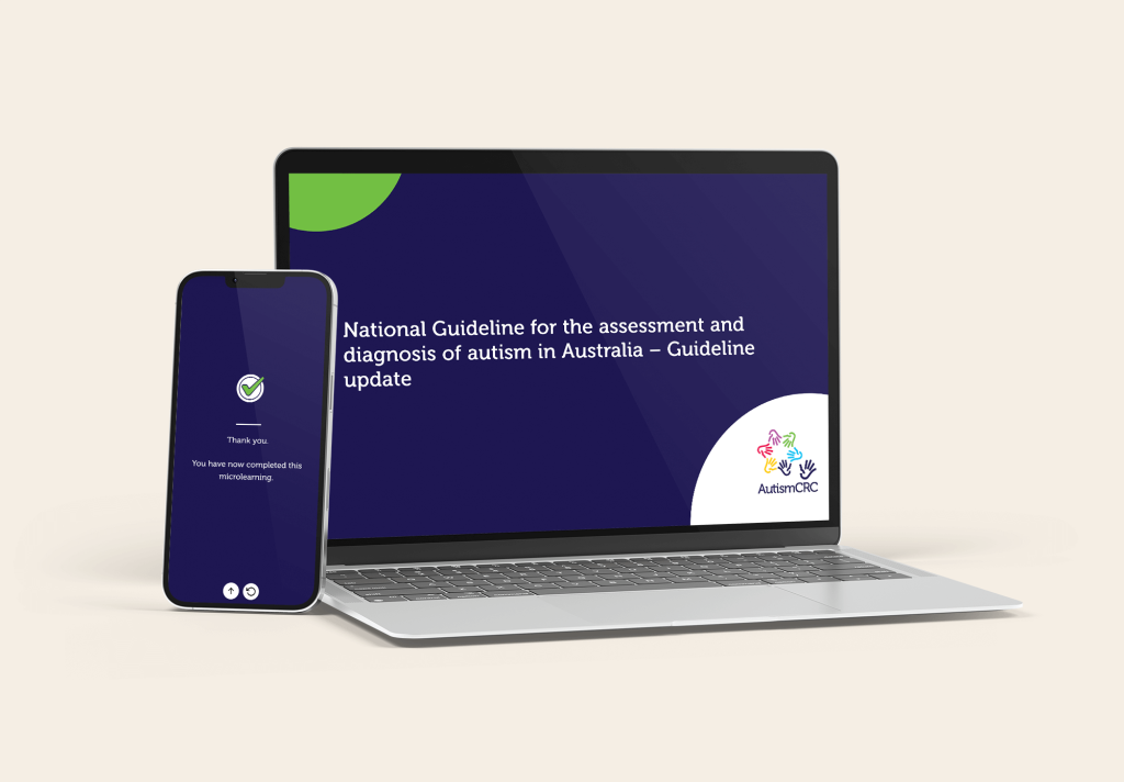 Autism CRC microcredential responsive view