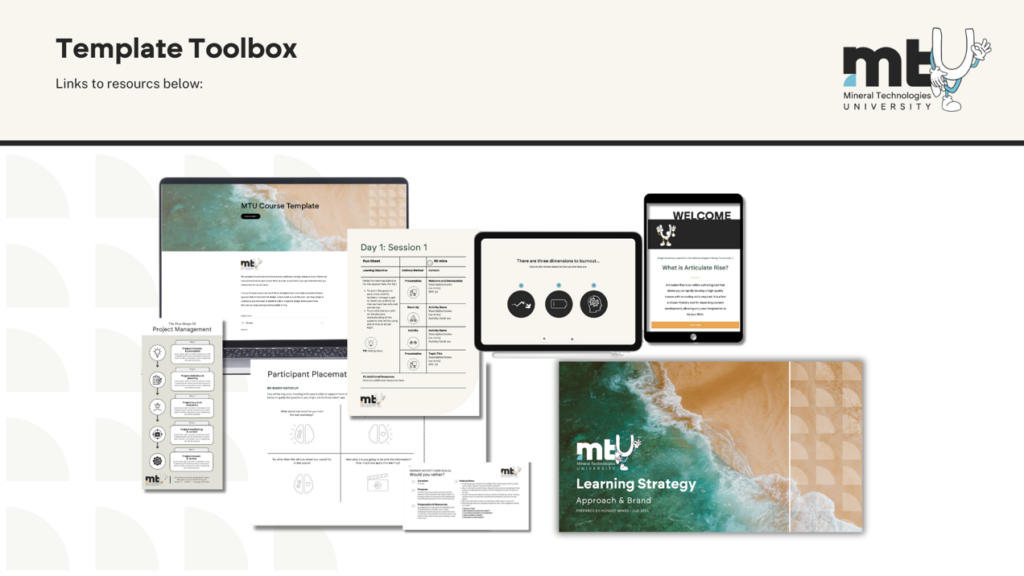 Mineral Technologies 12 MTU learning templates