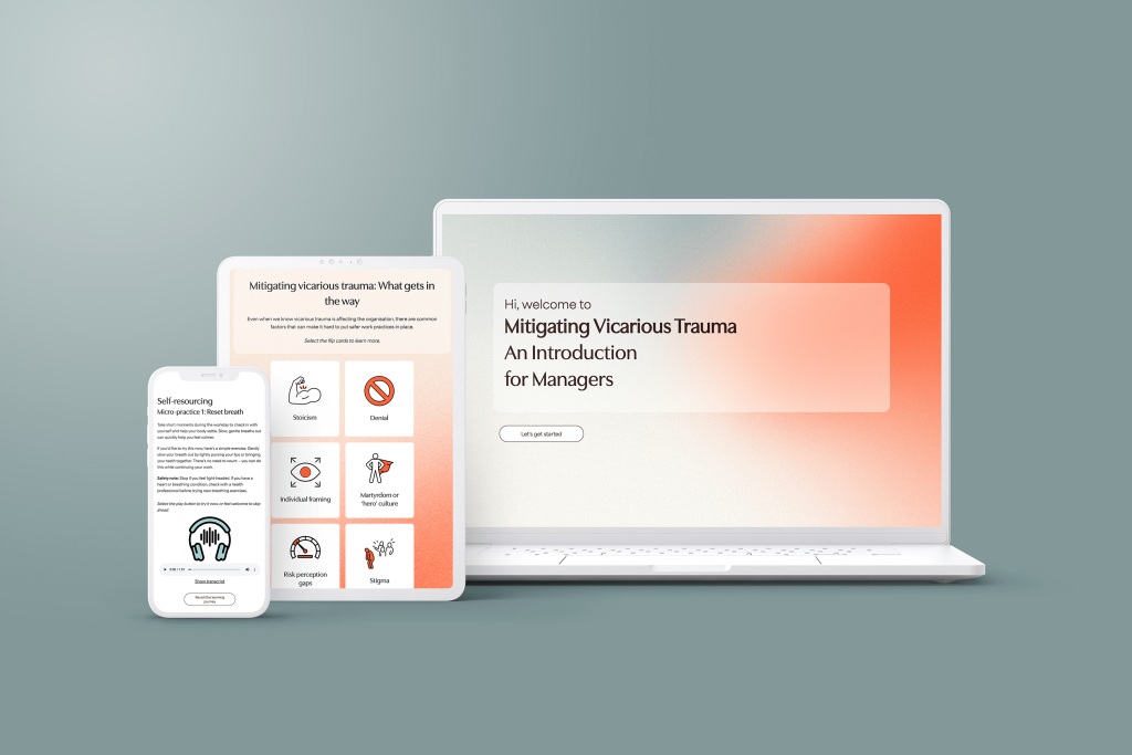 Mitigating Vicarious Trauma 9 Vicarious Trauma responsive eLearning module